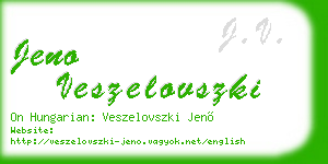 jeno veszelovszki business card