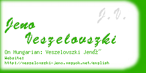 jeno veszelovszki business card
